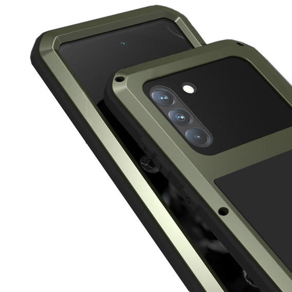 Love Mei Case for Samsung Galaxy S21 FE, armored with glass, green