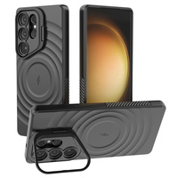 Case for Samsung Galaxy S25 Ultra, Ripple Kickstand, for MagSafe, black
