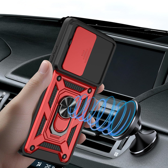 Case for Motorola Moto G86 5G, CamShield Slide, red