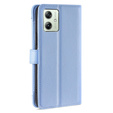 Flip case for Motorola Moto G54 5G, Wallet Zipper Pocket, blue