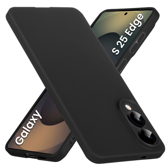 Thin Case for Samsung Galaxy S25 Edge, Slim, black