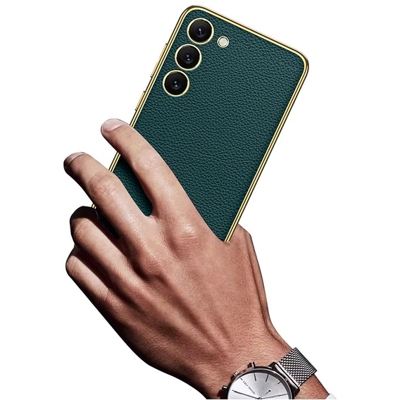 Case for Samsung Galaxy S24, GKK Leather, green