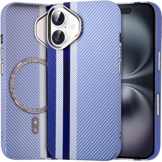 MagSafe's iPhone 16 Case, Carbon Fiber, blue