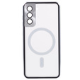 Magnetic Dual Glass MagSafe case for Samsung Galaxy S22, silver