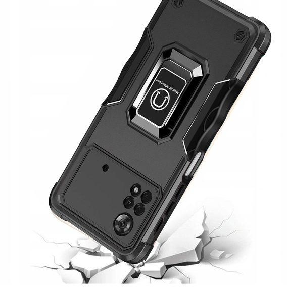 Case for Xiaomi Poco X4 Pro 4G, Dual-Layer Armor, black