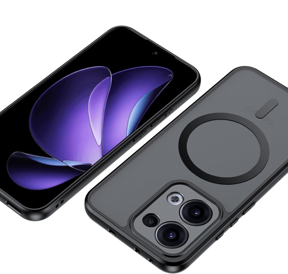 Case for Oppo Reno 13, for MagSafe, ERBORD Matt Case, black