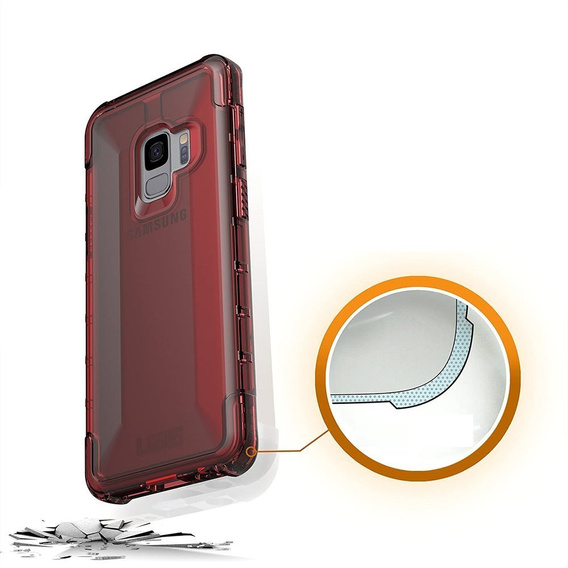 Urban Armor Gear Case for Samsung Galaxy S9, Plyo, red