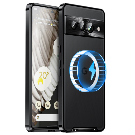 Camera Protection Case for Google Pixel 8 Pro, CamShield MagSafe, transparent / black