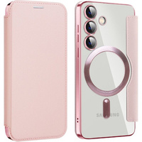 Flip case for Samsung Galaxy S24+ Plus, RFID Wallet MagSafe CamShield, pink