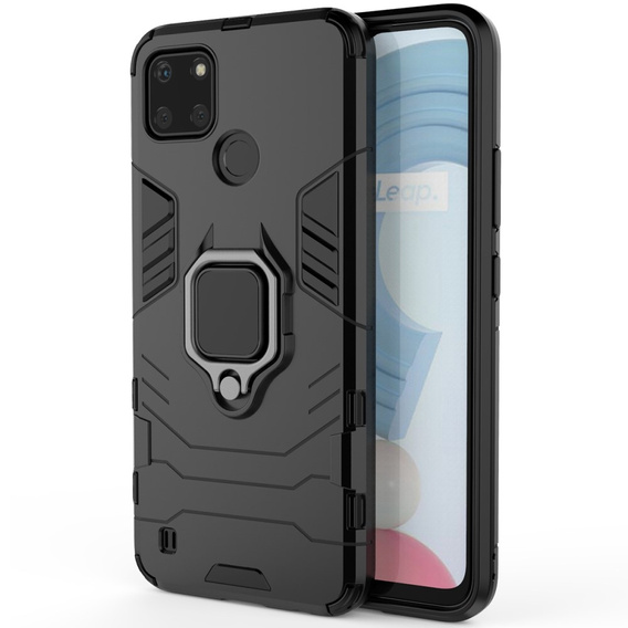 Case for Realme C21Y, Kickstand Ring, black