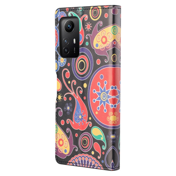 Flip case for Xiaomi Redmi Note 12S, Wallet, colorful jellyfish, black