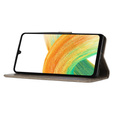 Flip case for Samsung Galaxy A25 5G, Butterfly, grey + 9H glass