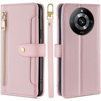 Flip case for Realme 11 Pro 5G / Pro+ 5G, Wallet Zipper Pocket, pink