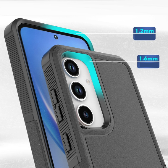 Armored Case for Samsung Galaxy A55 5G, Dual Shockproof, black