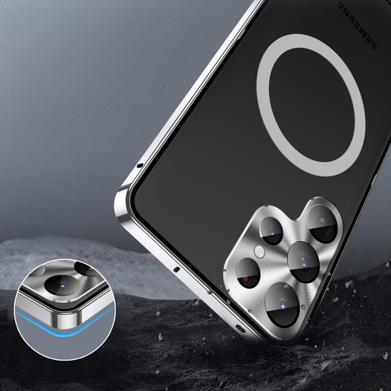 Camera Protection Case for Samsung Galaxy S25 Ultra, CamShield MagSafe, silver