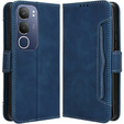 Flip case for Vivo Y19s, Card Slot, dark blue