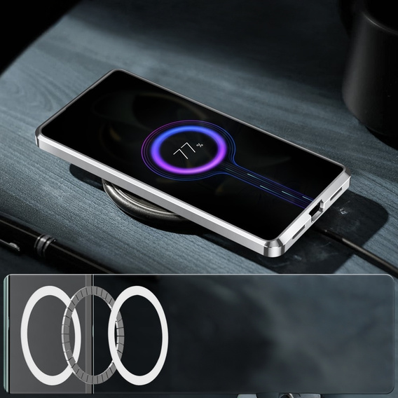 Camera Protection Case for Xiaomi 13T / 13T Pro, CamShield MagSafe, transparent / silver