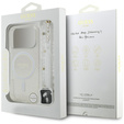 Guess IML Glitter Pearl Strap MagSafe Case for iPhone 17 Pro Max