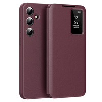 Flip case for Samsung Galaxy S24 FE, Smart View Wallet, maroon