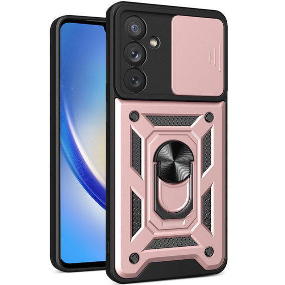 Case for Samsung Galaxy A34 5G, CamShield Slide, pink rose gold