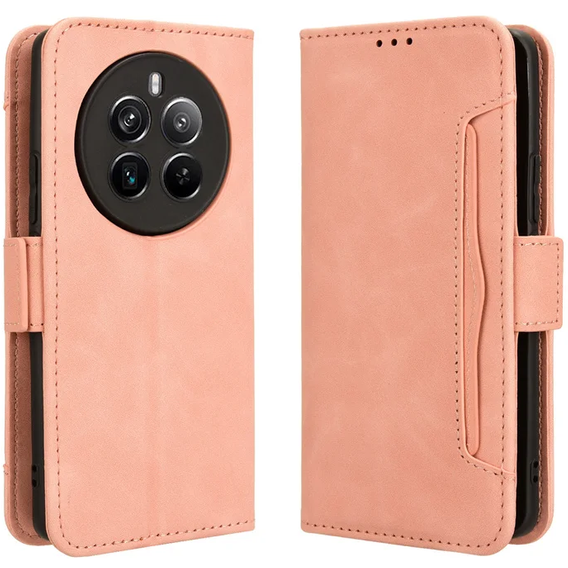 Flip case for Realme 12 Pro 5G / 12 Pro+ 5G, Card Slot, pink