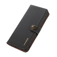 KHAZNEH RFID case for Samsung Galaxy A35 5G, Litchi Texture, black