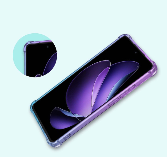 Case for Oppo Reno 13F / Oppo Reno 13FS, Gradient Dropproof, Purple / blue