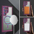 Case for Samsung Galaxy S23 Ultra, ERBORD Impact Guard, MagSafe, maroon