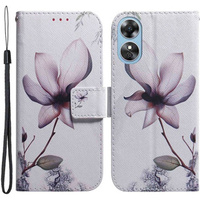 Flip case for Oppo A17, Wallet, kwiat, white