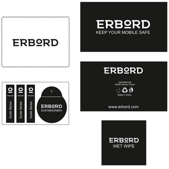 2x ERBORD Ceramic hybrid glass for iPhone 17 Pro/17/16 Pro