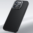 BENKS Kevlar Case for iPhone 16 Pro Max, for MagSafe, Carbon Fiber, black
