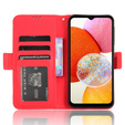 Flip case for Samsung Galaxy A15 4G / 5G, Card Slot, red