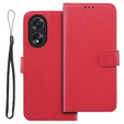 Flip case for Oppo A38 4G / Oppo A18 4G, Crazy Horse Wallet, red