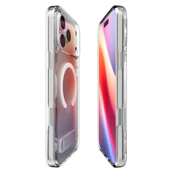 Spigen Ultra Hybrid "S" MagSafe case for iPhone 17 Pro, Clear / White