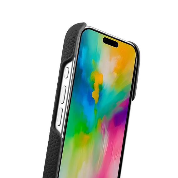 MELKCO case for iPhone 16 Pro, leather, black