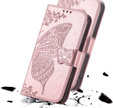 Flip case for Realme Note 50, Butterfly, pink rose gold