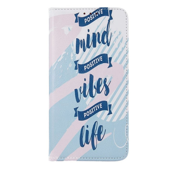 Flip case for Huawei Y7 2019, Wallet, Positive, white