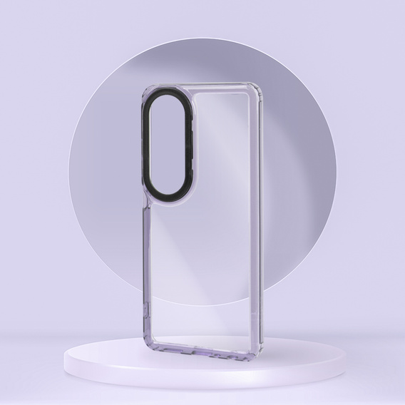 Case for Oppo A60, Fusion Hybrid, transparent / purple