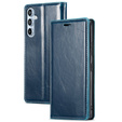 Flip case for Samsung Galaxy A54, ERBORD Waxy Wallet, blue