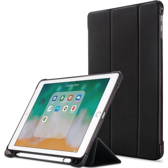 Case for iPad 9.7 2018 / 2017/ Air / Air 2, Smartcase with stylus space, black