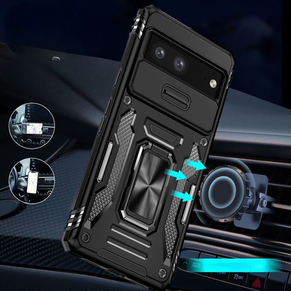 Case for Google Pixel 7a, CamShield Slide, black