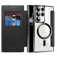 Flip case for Samsung Galaxy S22 Ultra 5G, RFID Wallet MagSafe CamShield, black
