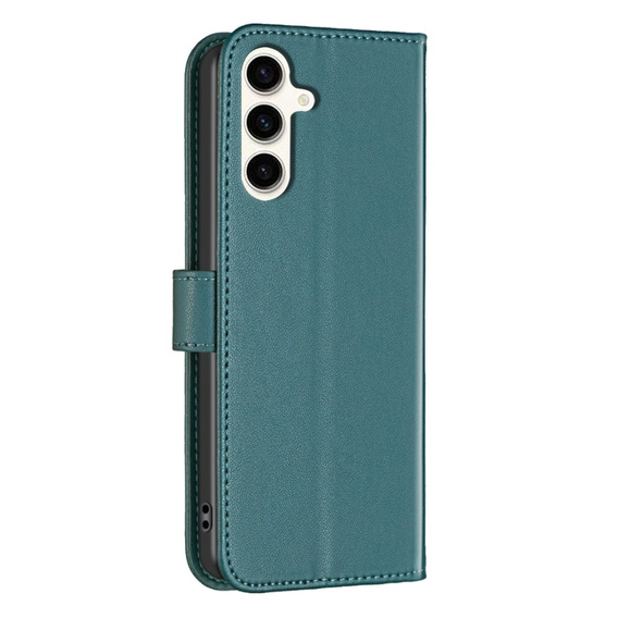 Flip case for Samsung Galaxy S23 FE, BINFEN Wallet, green + 9H glass