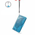 Flip case for Motorola Edge 50 Ultra, Butterfly, blue