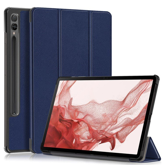 Case for Samsung Galaxy Tab S9 Plus, Smartcase with stylus space, blue