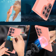 Case for Samsung Galaxy S25 Ultra, for MagSafe, ERBORD Matt Case, pink + Screen Glass