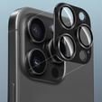 Camera glass for iPhone 16 Pro / 16 Pro Max, black metal overlay ERBORD