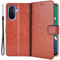 Flip case for Huawei Nova Y70 4G, Crazy Horse Wallet, brown