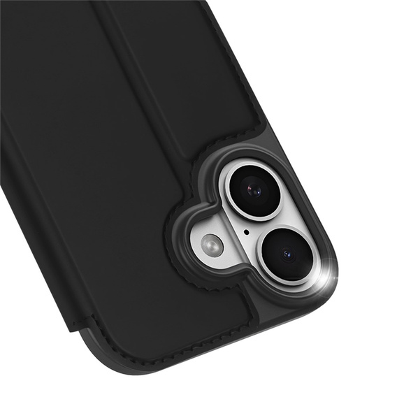 Dux Ducis case for iPhone 17, Skin Pro, with flap, with card slot, black