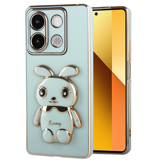 Case for Xiaomi Redmi Note 13 5G, Rabbit, green + 9H Tempered Glass